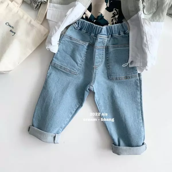 Cream Bbang - Korean Children Fashion - #kidzfashiontrend - Out Pocket Jenas - 10