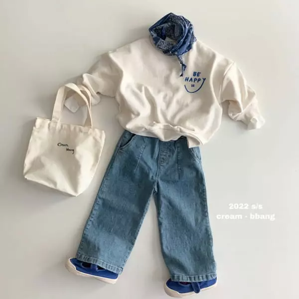 Cream Bbang - Korean Children Fashion - #kidzfashiontrend - Vitamin Wide Jeans - 7