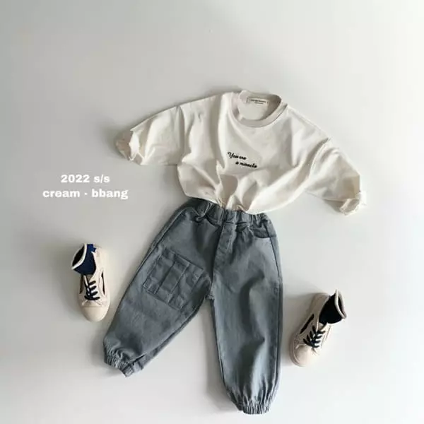 Cream Bbang - Korean Children Fashion - #kidzfashiontrend - You Embroidery Single Tee - 6