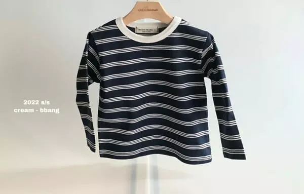 Cream Bbang - Korean Children Fashion - #kidzfashiontrend - Daily Stipes Tee - 5