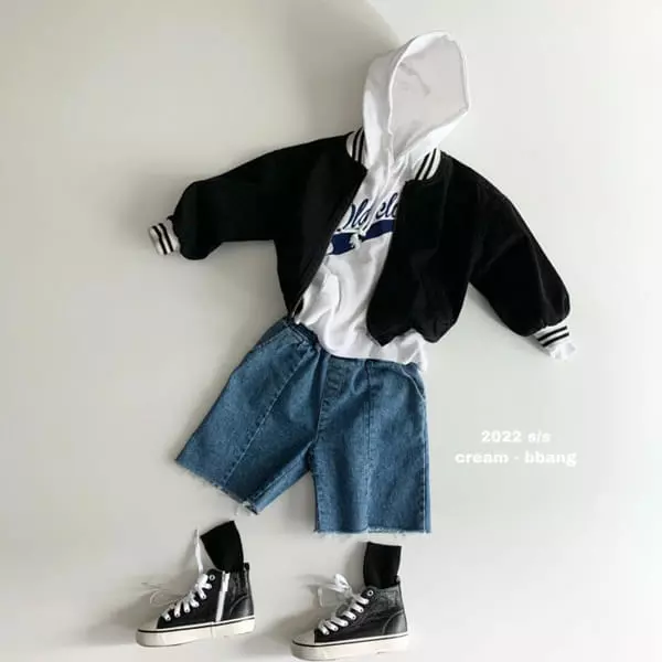 Cream Bbang - Korean Children Fashion - #kidzfashiontrend - Boxy Hoody Tee - 3