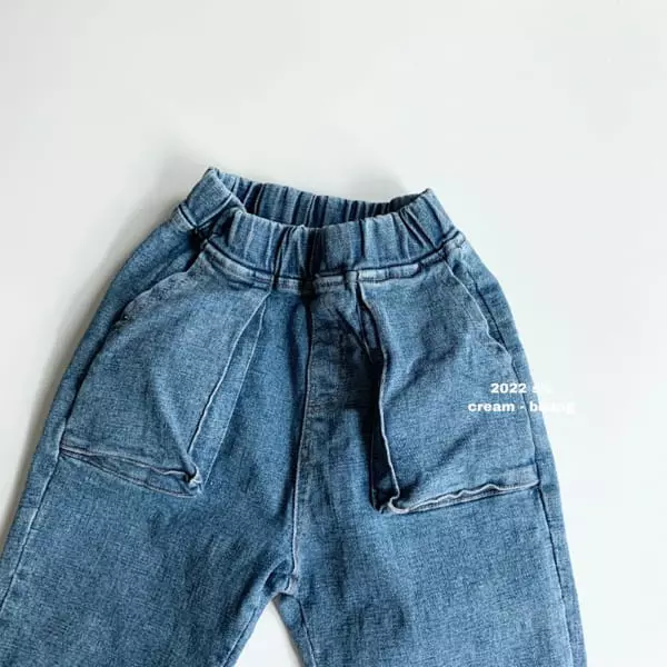 Cream Bbang - Korean Children Fashion - #littlefashionista - Point Pocket Jeans - 2