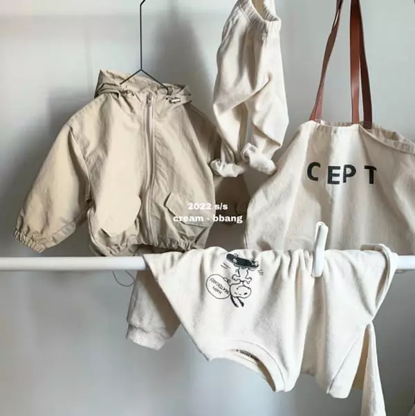 Cream Bbang - Korean Children Fashion - #littlefashionista - Lover Terry Top Bottom Set - 6