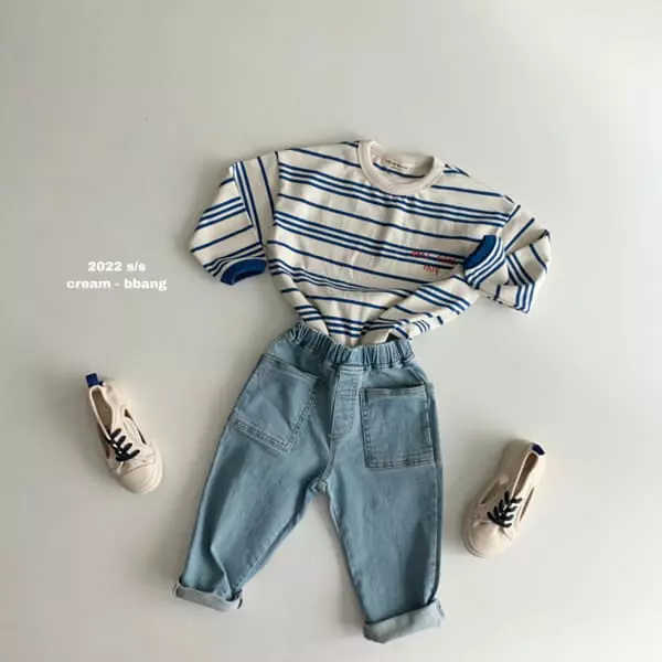 Cream Bbang - Korean Children Fashion - #littlefashionista - Classic Stripes Tee - 5