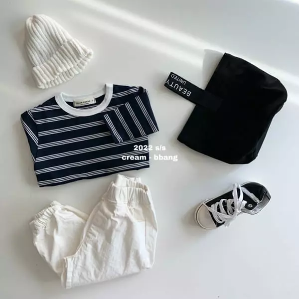 Cream Bbang - Korean Children Fashion - #magicofchildhood - Daily Stipes Tee - 8