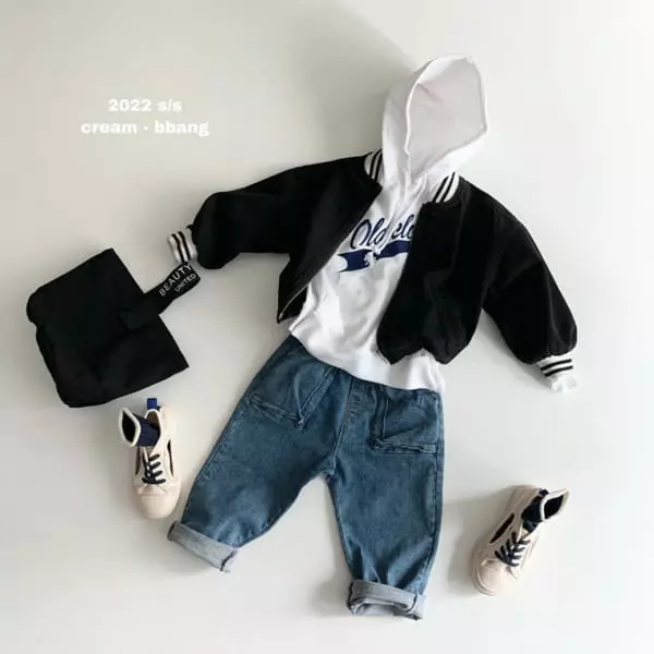 Cream Bbang - Korean Children Fashion - #magicofchildhood - Point Pocket Jeans - 3
