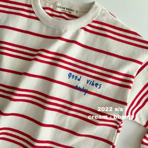 Cream Bbang - Korean Children Fashion - #magicofchildhood - Classic Stripes Tee - 6