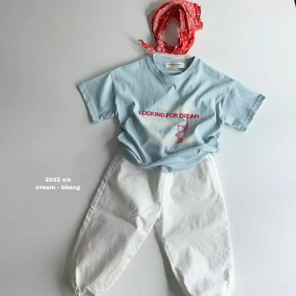 Cream Bbang - Korean Children Fashion - #littlefashionista - Dream Short Sleeve Tee - 4
