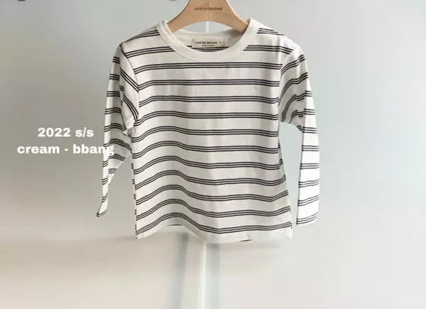 Cream Bbang - Korean Children Fashion - #minifashionista - Daily Stipes Tee - 9