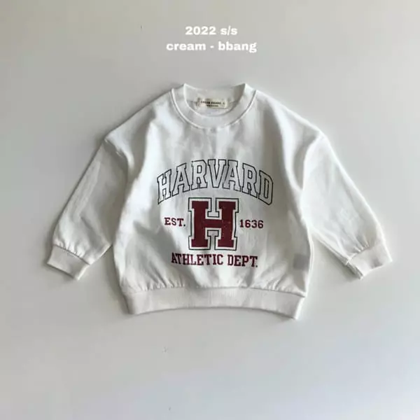 Cream Bbang - Korean Children Fashion - #minifashionista - Harvard Sweatshirt - 5