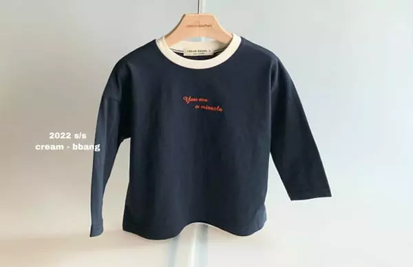 Cream Bbang - Korean Children Fashion - #prettylittlegirls - You Embroidery Single Tee - 11
