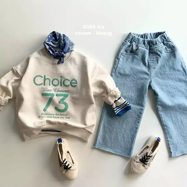 Cream Bbang - Korean Children Fashion - #prettylittlegirls - Light Blue Denim Cutting Wide Pants - 11