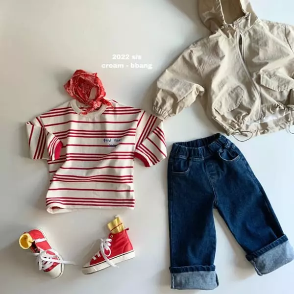 Cream Bbang - Korean Children Fashion - #todddlerfashion - DB Denim Wide Pants - 7