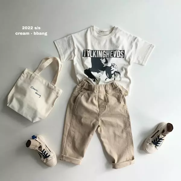 Cream Bbang - Korean Children Fashion - #todddlerfashion - Talking Short Sleeves Tee - 2