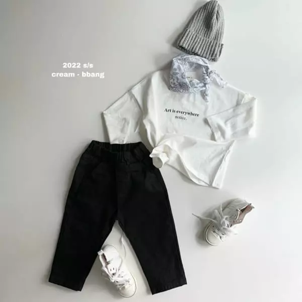 Cream Bbang - Korean Children Fashion - #toddlerclothing - Art Single Tee - 12