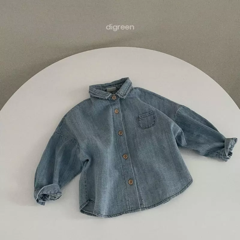 Digreen - Korean Children Fashion - #Kfashion4kids - Denim Shirt - 8
