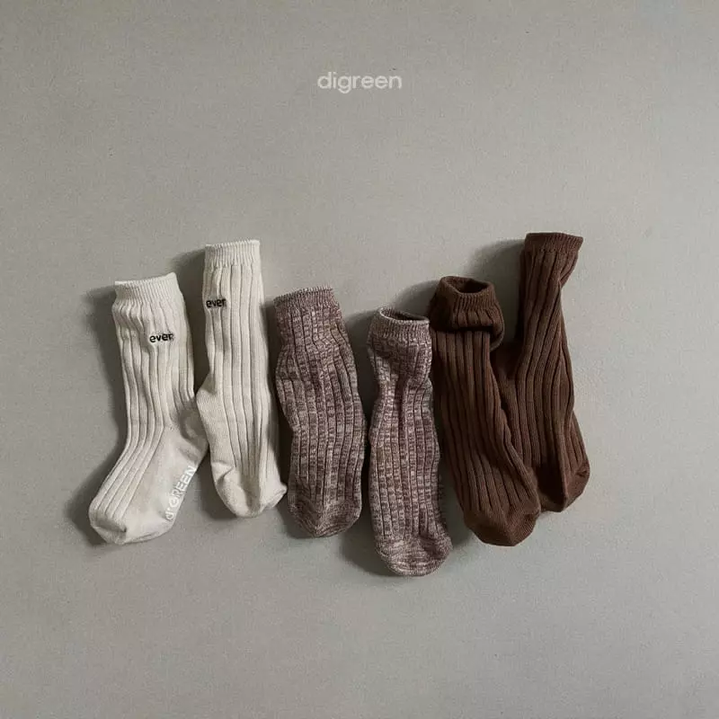 Digreen - Korean Children Fashion - #childofig - Ever Beige Socks [set of 3]