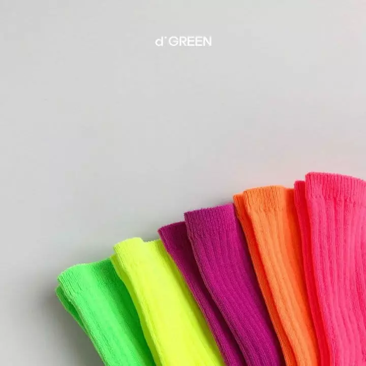 Digreen - Korean Children Fashion - #stylishchildhood - Neon Socks [set of 5] - 4