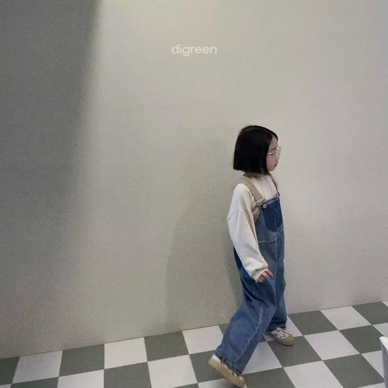 Digreen - Korean Children Fashion - #childofig - Denim Dungarees - 8