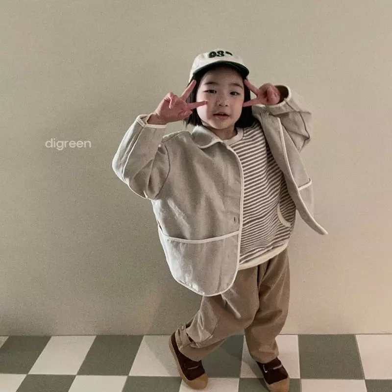 Digreen - Korean Children Fashion - #childofig - Stripes Piping Sweatshirt - 6