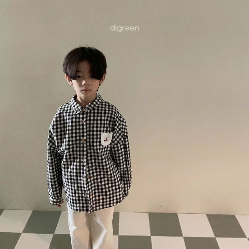 Digreen - Korean Children Fashion - #childofig - Cherry Pocket Shirt - 2