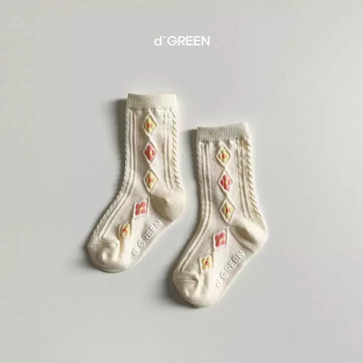 Digreen - Korean Children Fashion - #childrensboutique - Flower Socks [set of 3] - 6