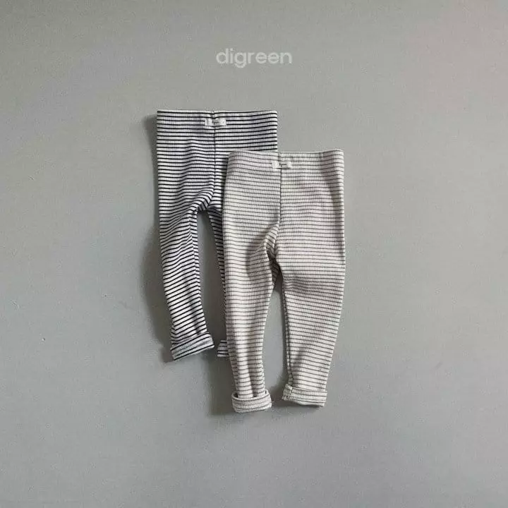 Digreen - Korean Children Fashion - #childrensboutique - Stripes Leggings - 2