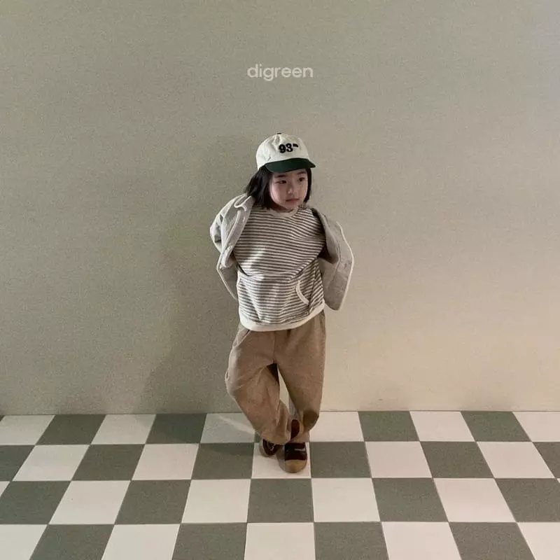 Digreen - Korean Children Fashion - #designkidswear - Stripes Piping Sweatshirt - 8