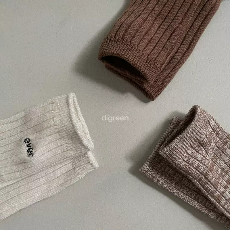 Digreen - Korean Children Fashion - #designkidswear - Ever Beige Socks [set of 3] - 4