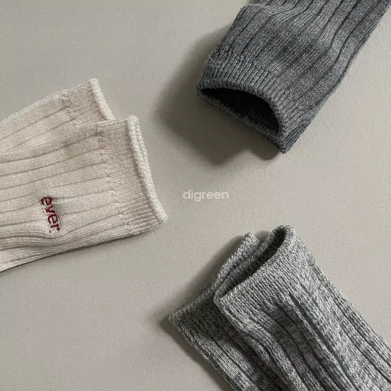 Digreen - Korean Children Fashion - #discoveringself - Ever Gray Socks [set of 3] - 3
