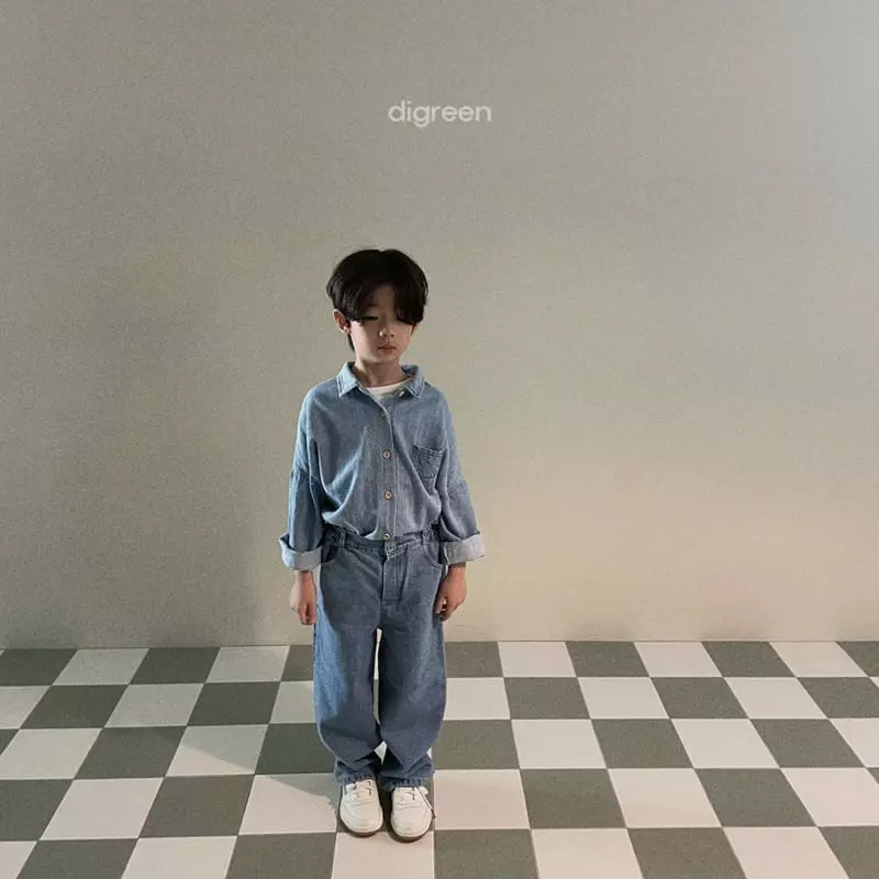Digreen - Korean Children Fashion - #discoveringself - Denim Shirt - 3