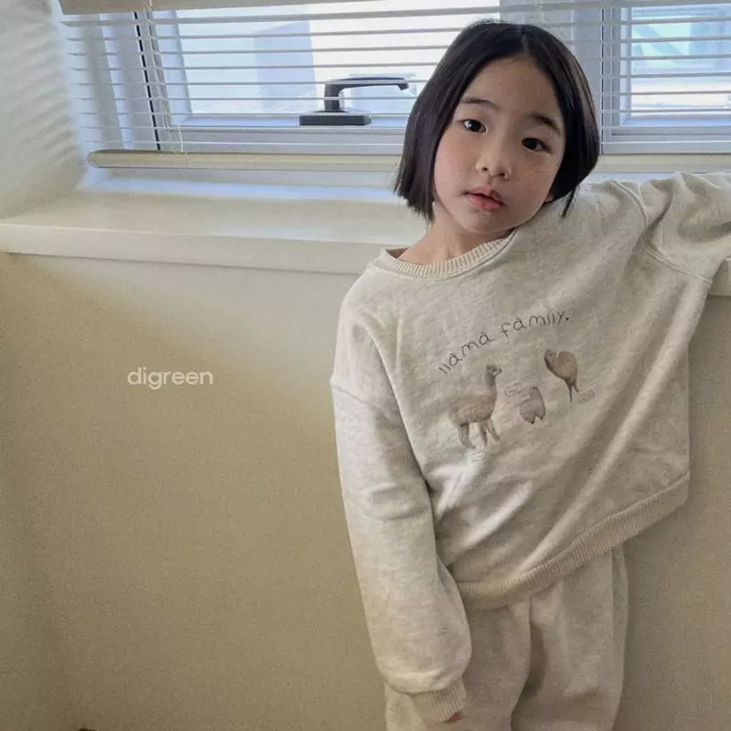 Digreen - Korean Children Fashion - #discoveringself - Lama Sweatshirt - 2
