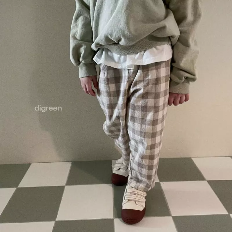 Digreen - Korean Children Fashion - #discoveringself - Check Pintuck Pants - 2