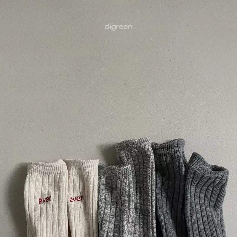 Digreen - Korean Children Fashion - #discoveringself - Ever Gray Socks [set of 3] - 4