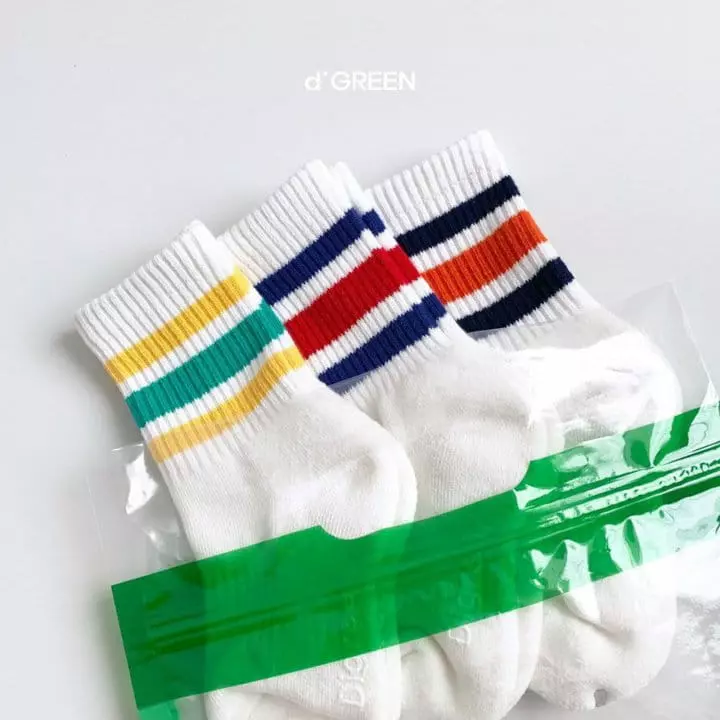 Digreen - Korean Children Fashion - #fashionkids - Monami Socks [set of 3] - 10