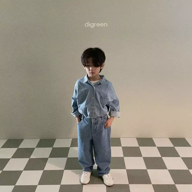 Digreen - Korean Children Fashion - #discoveringself - Denim Shirt - 4