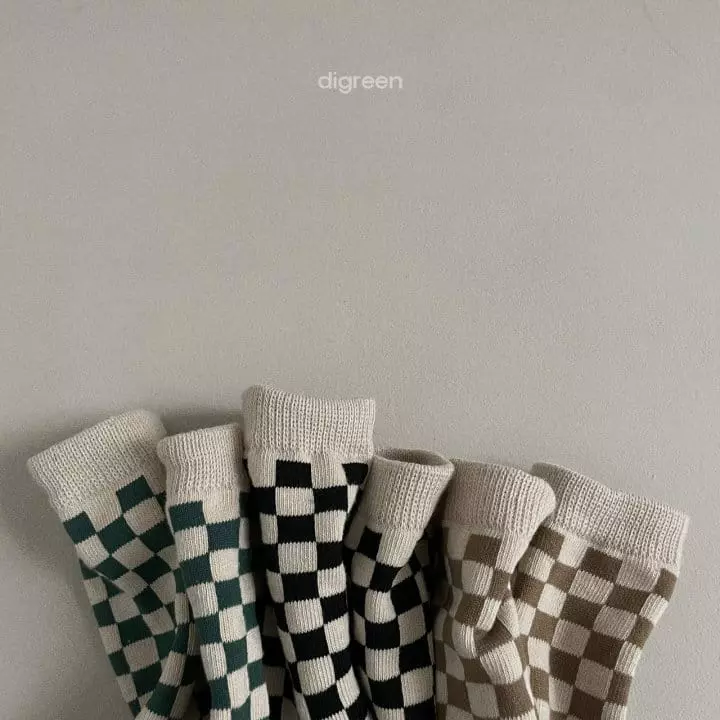 Digreen - Korean Children Fashion - #kidsshorts - Checker Board Socks [set of 3] - 3
