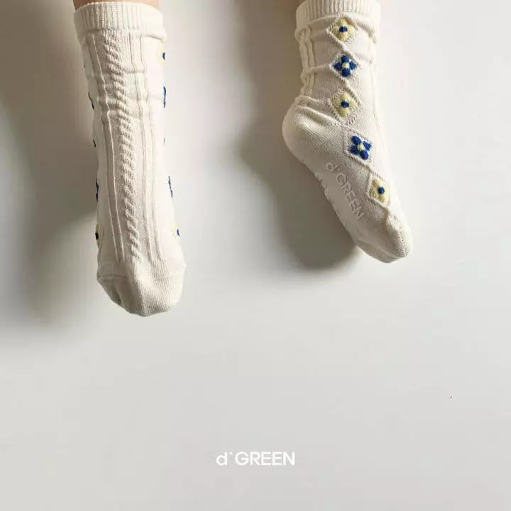 Digreen - Korean Children Fashion - #kidsshorts - Flower Socks [set of 3] - 10