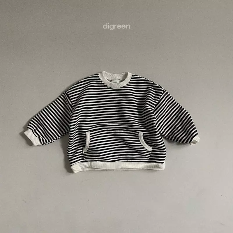Digreen - Korean Children Fashion - #kidsshorts - Stripes Piping Sweatshirt - 11
