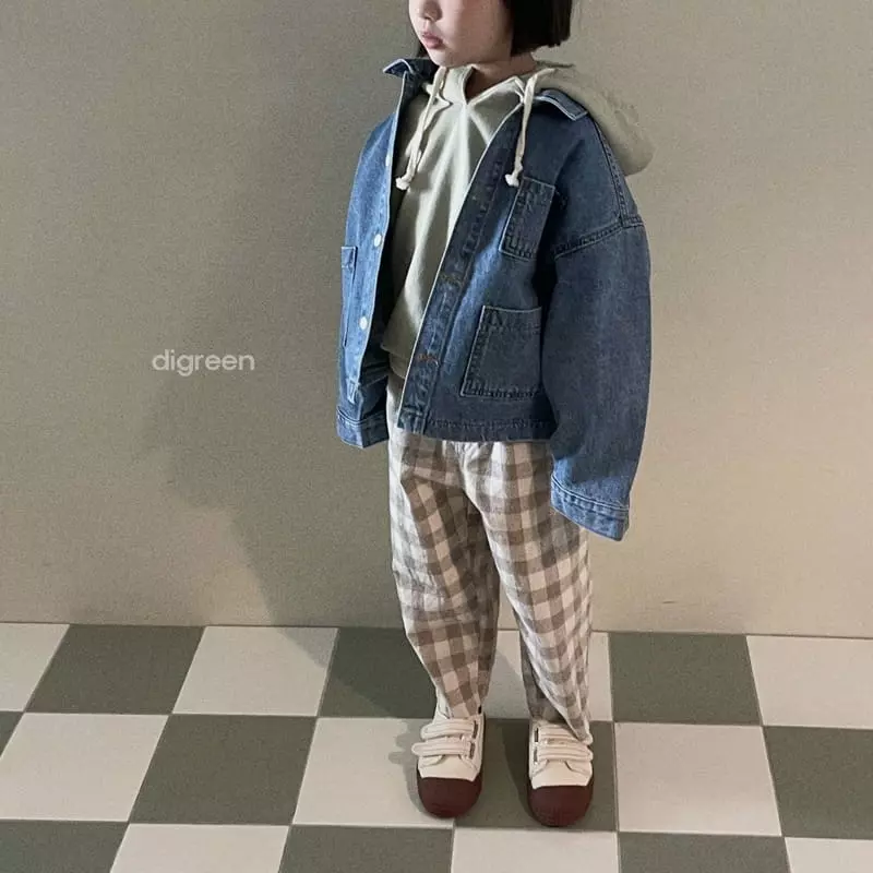 Digreen - Korean Children Fashion - #fashionkids - Check Pintuck Pants - 4