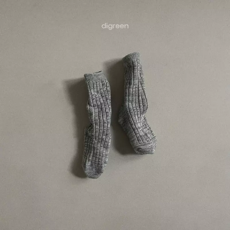 Digreen - Korean Children Fashion - #kidsstore - Ever Gray Socks [set of 3] - 6