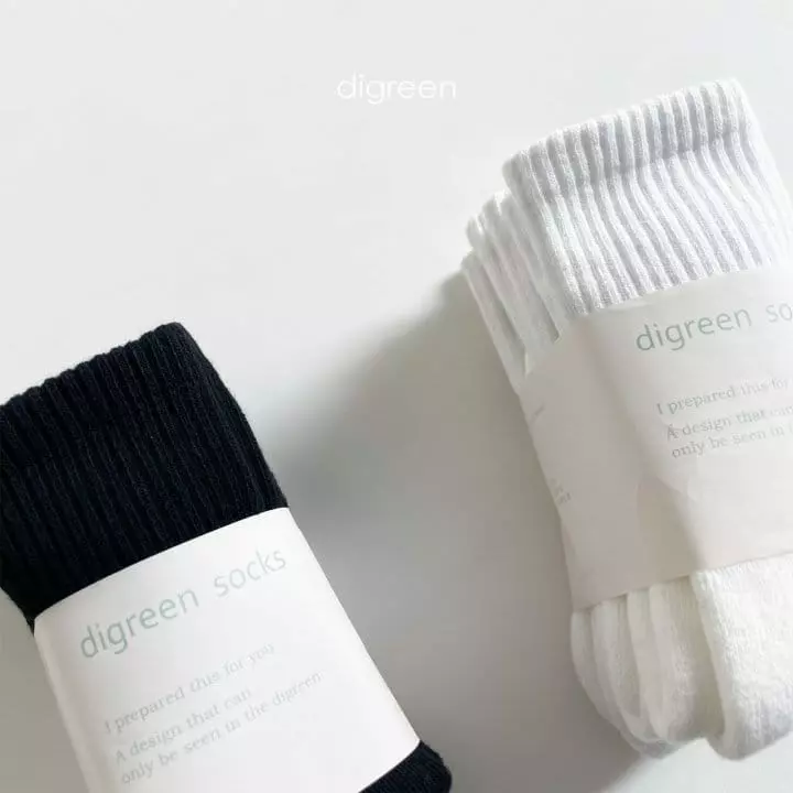 Digreen - Korean Children Fashion - #kidsstore - Stamdard Socks [set of 3]