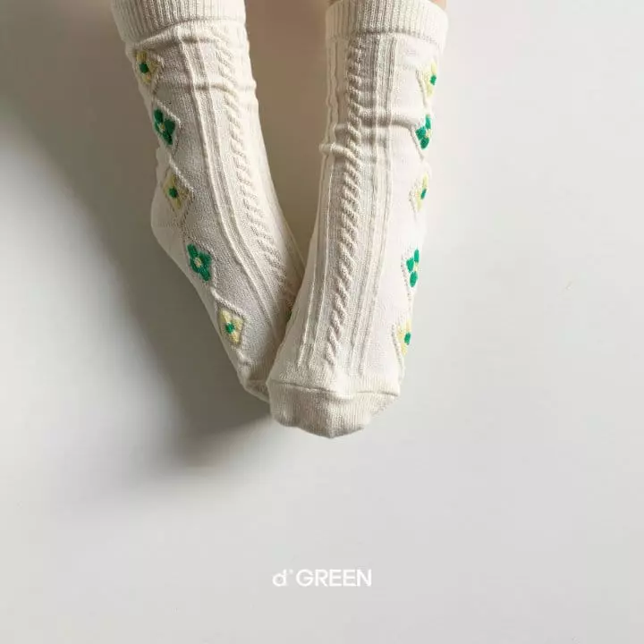 Digreen - Korean Children Fashion - #kidsstore - Flower Socks [set of 3] - 11