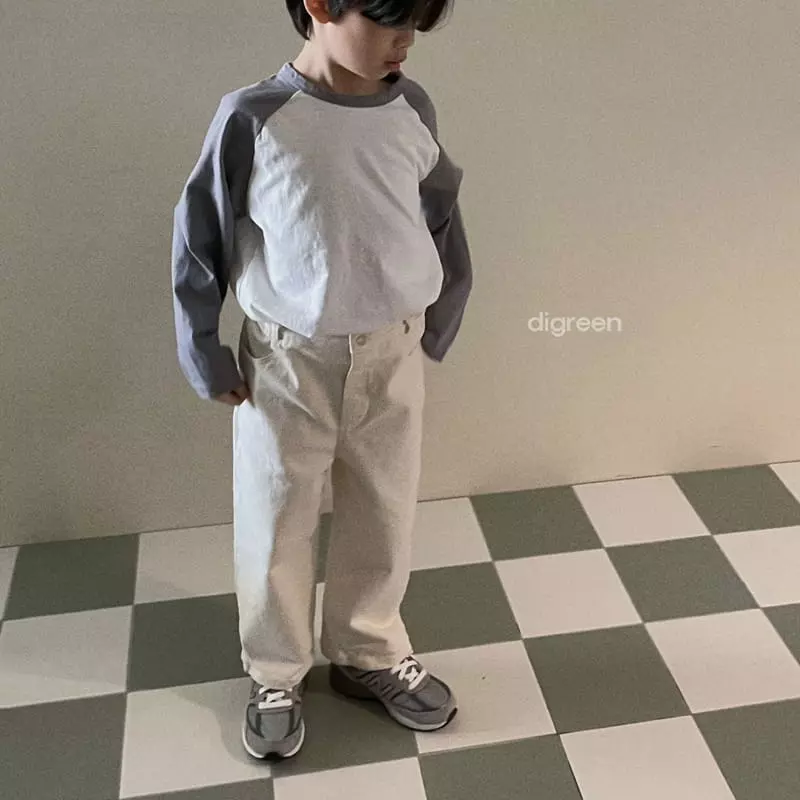 Digreen - Korean Children Fashion - #kidsstore - Natural Raglan Tee - 3