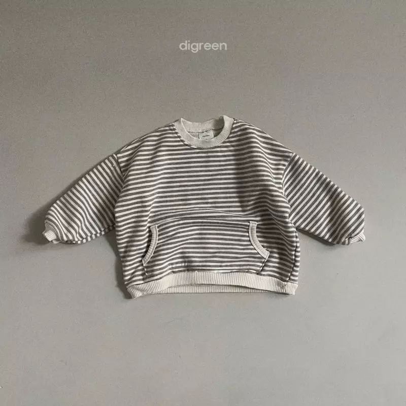 Digreen - Korean Children Fashion - #kidsstore - Stripes Piping Sweatshirt - 12