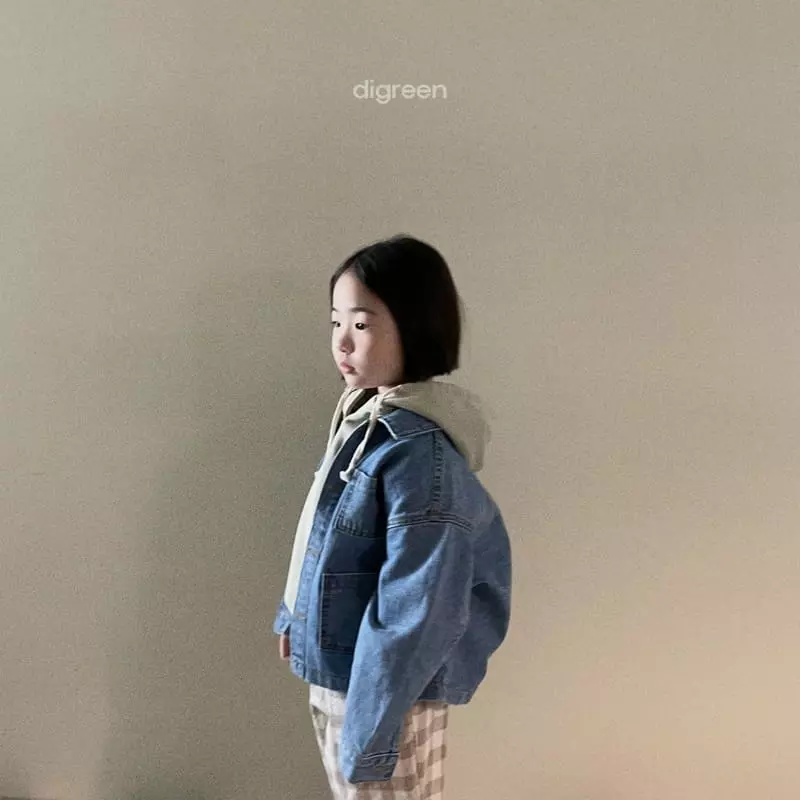 Digreen - Korean Children Fashion - #kidsstore - Smecagi Denim Jacket - 2