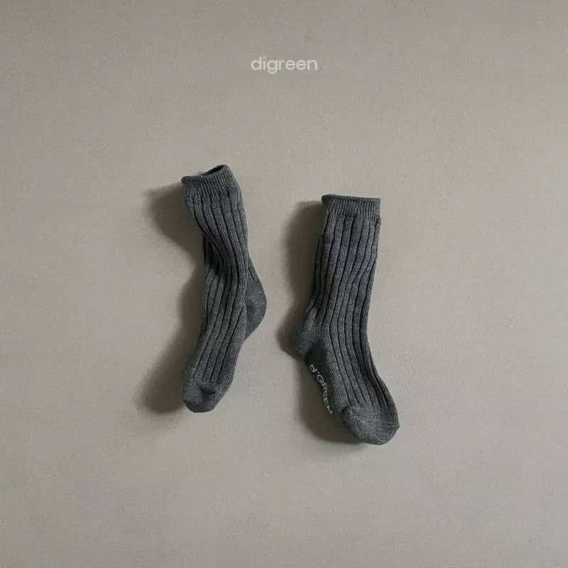 Digreen - Korean Children Fashion - #kidzfashiontrend - Ever Gray Socks [set of 3] - 7