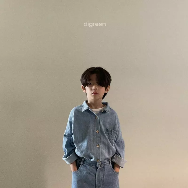 Digreen - Korean Children Fashion - #kidzfashiontrend - Denim Shirt - 7