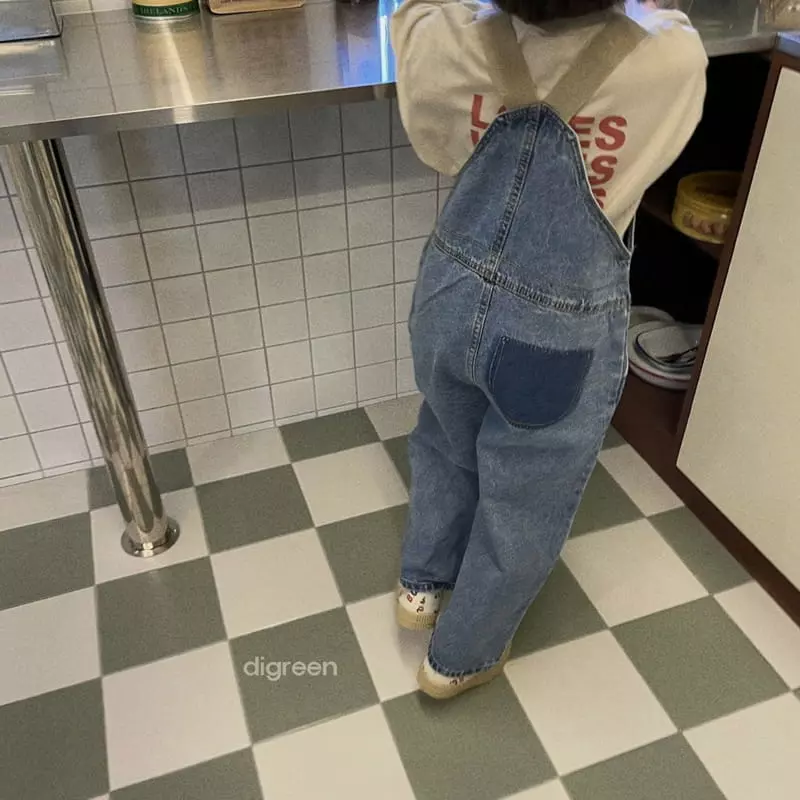 Digreen - Korean Children Fashion - #kidzfashiontrend - Denim Dungarees - 2