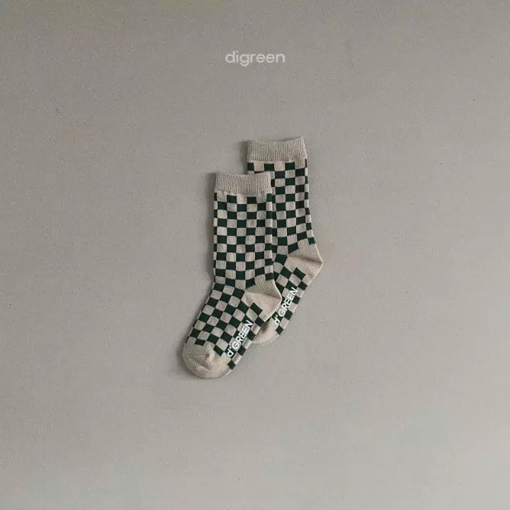 Digreen - Korean Children Fashion - #littlefashionista - Checker Board Socks [set of 3] - 7